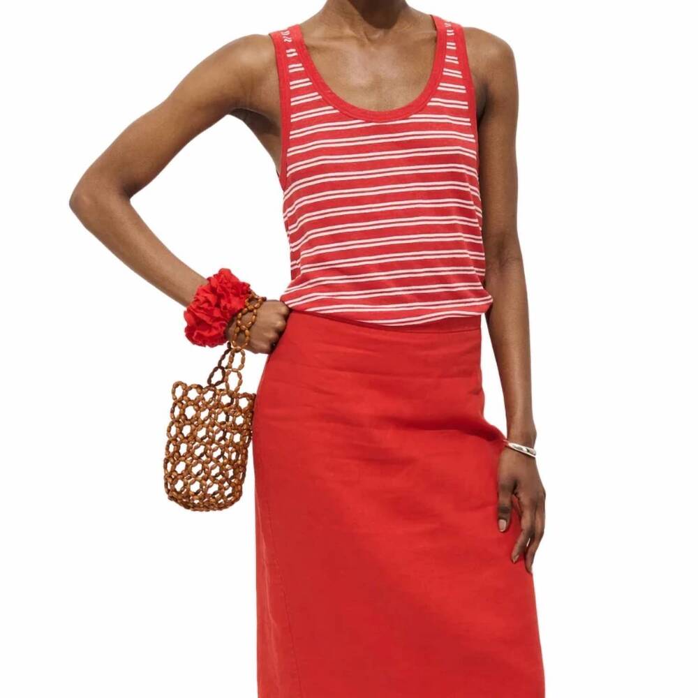 NEW ALEX MILL garcon tank in red stripe